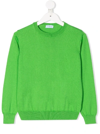 Shop Siola Crew Neck Jumper In Green