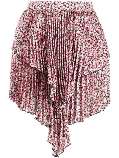 Shop Wandering Waterfall Hem Asymmetric Mini Skirt In Pink