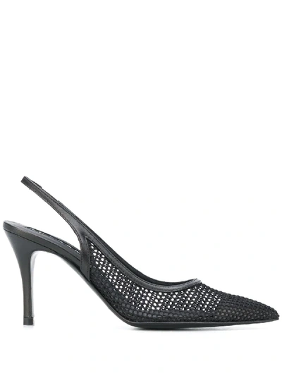 Shop Roberto Festa Ferla Mesh Pumps In Black