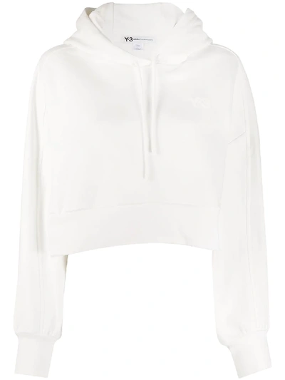 Shop Y-3 Cropped-kapuzenpullover In White