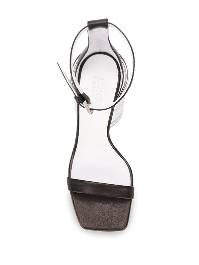 Shop Mm6 Maison Margiela Leather Sandals In Black