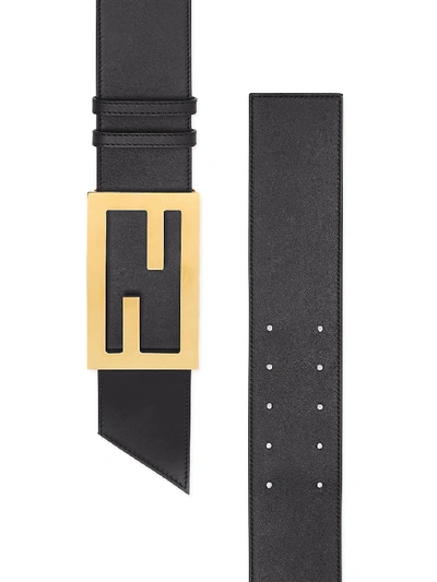 Shop Fendi Leather Belt Black