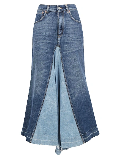 Shop Givenchy Denim Skirt In Medium Blue