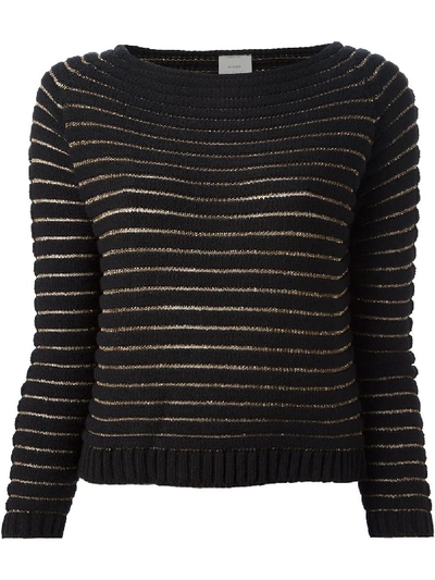 Shop Pinko 'praga' Metallic Knit Sweater In Black