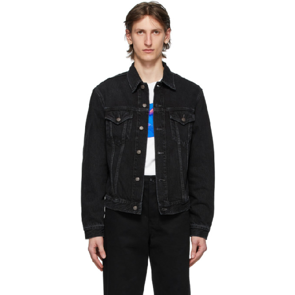 acne studios black denim jacket