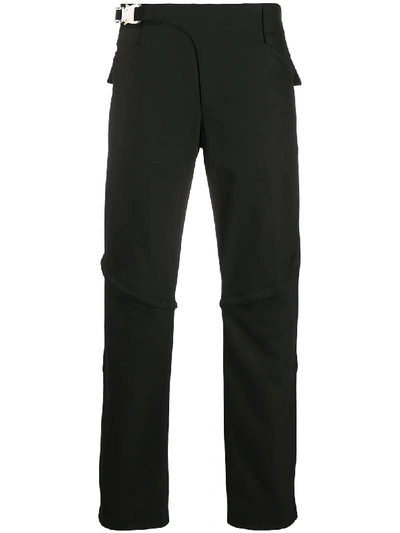 Shop Alyx Buckled Straight-leg Trousers In Black