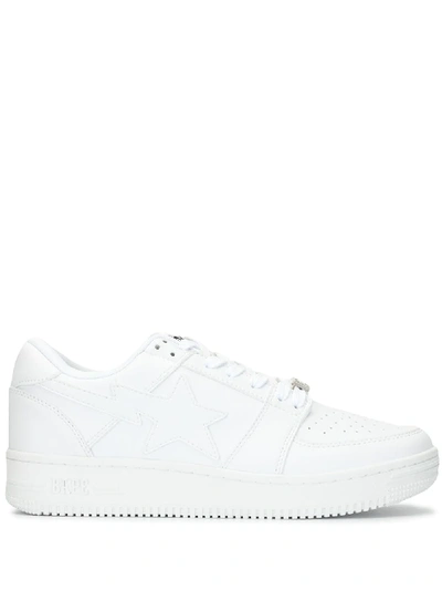 Shop Bape Sta Low Sneakers In White