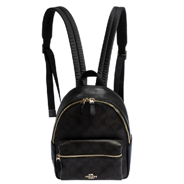 black coach mini backpack
