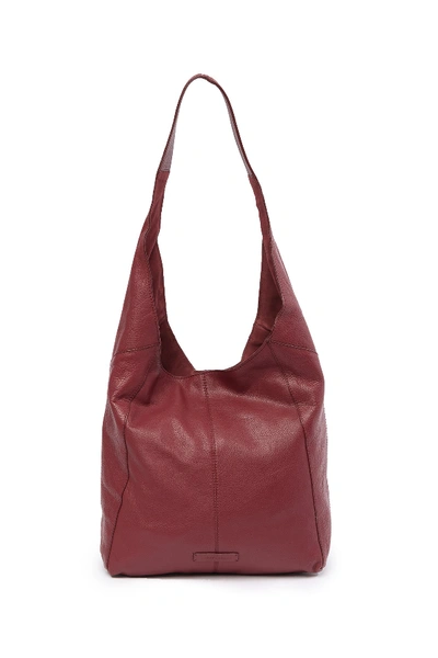 Shop Lucky Brand Patti Leather Hobo Shoulder Bag In Maroon 07