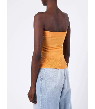 Shop Sies Marjan Orange Naila Strapless Top In Yellow