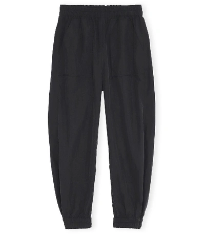 Shop Ganni Tech Pants In Black