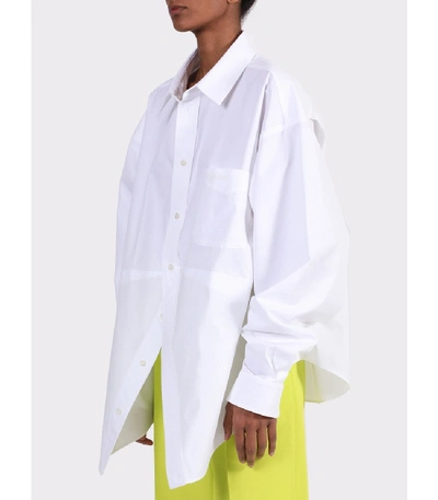 Shop Balenciaga Deconstructed Over-sized Shirt In White