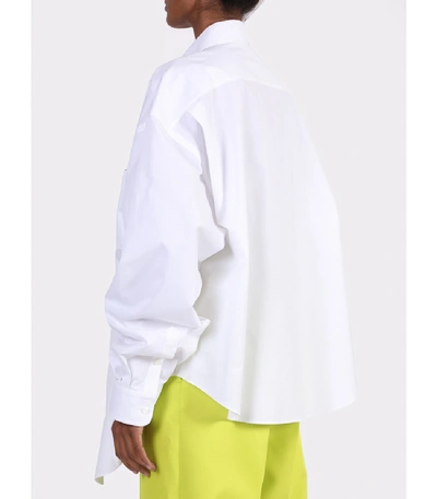 Shop Balenciaga Deconstructed Over-sized Shirt In White