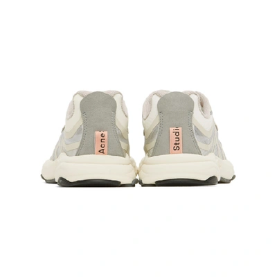 Shop Acne Studios Off-white Trail Sneakers In Whtivory