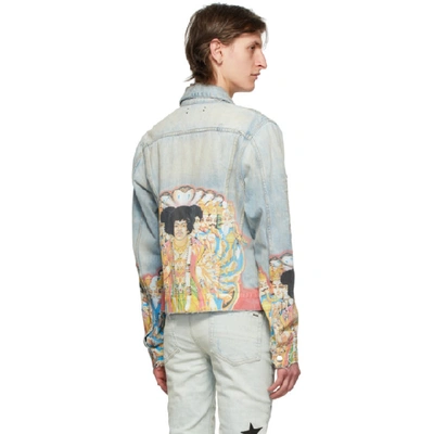 Shop Amiri Blue Denim Jimi Hendrix Trucker Jacket In Bin