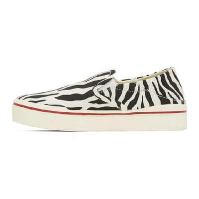Shop R13 Black And White Zebra Sneakers In Bw Zebra