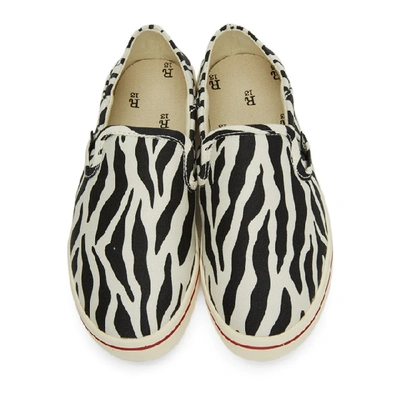 Shop R13 Black And White Zebra Sneakers In Bw Zebra