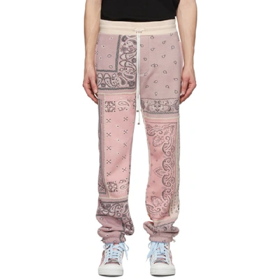 AMIRI 粉色 BANDANA RECONSTRUCTED 运动裤