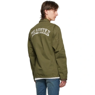 Shop Amiri Green Brothers Military Short Parka In Mgr