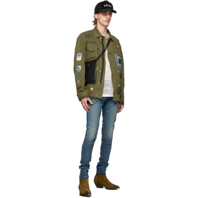 Shop Amiri Green Brothers Military Short Parka In Mgr