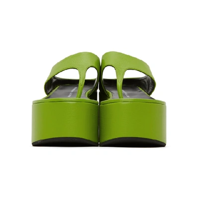 Shop Simon Miller Green Coaster Thong Sandals In 60230 Kiwi