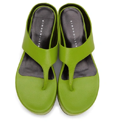 Shop Simon Miller Green Coaster Thong Sandals In 60230 Kiwi