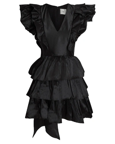 Shop Aje Allégro Bon Bon Ruffle Mini Dress In Black