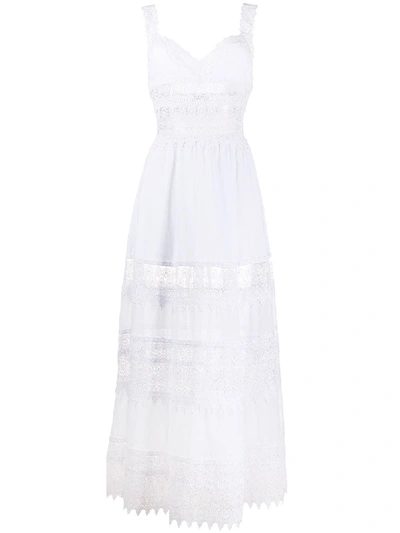 Shop Charo Ruiz Sophia Guipure-lace Maxi Dress In White