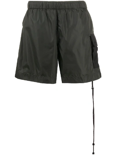 Shop Marni Patch Pocket Swimming Trunks In Green