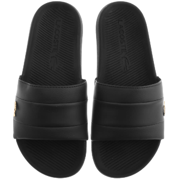 lacoste croco sliders navy with gold croc