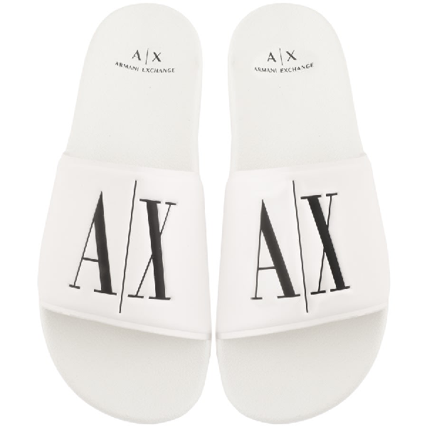 armani sliders white