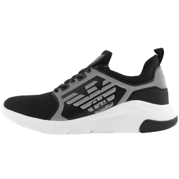 ea7 logo embossed trainers