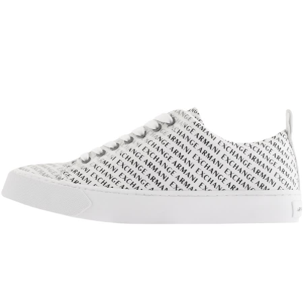 armani exchange white trainers