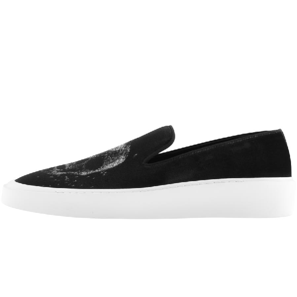 black diamante slip on trainers