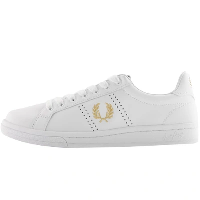 Shop Fred Perry B721 Leather Trainers White