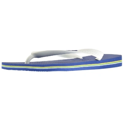 Shop Havaianas Brazil Logo Flip Flops Blue