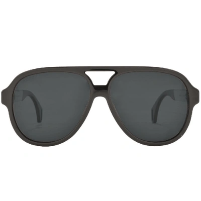 Shop Gucci Gg0463s Aviator Sunglasses Black