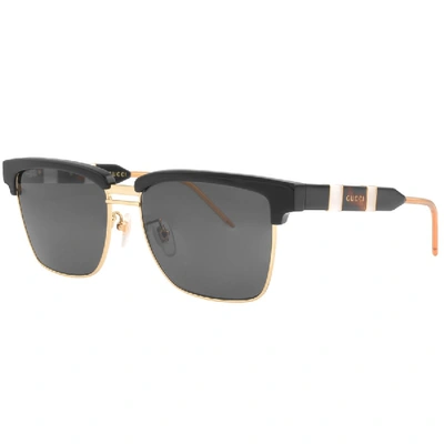 Shop Gucci Gg0603s Sunglasses Black In Gold