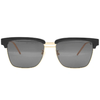Shop Gucci Gg0603s Sunglasses Black In Gold