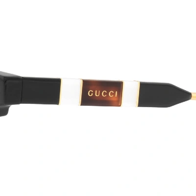 Shop Gucci Gg0603s Sunglasses Black In Gold