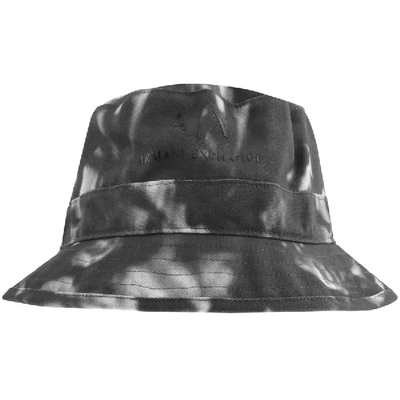 Shop Armani Exchange Logo Bucket Hat Black
