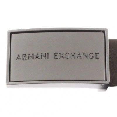 Shop Armani Exchange Reversible Belt Black
