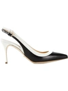 SERGIO ROSSI slingback pumps,LEATHER100%