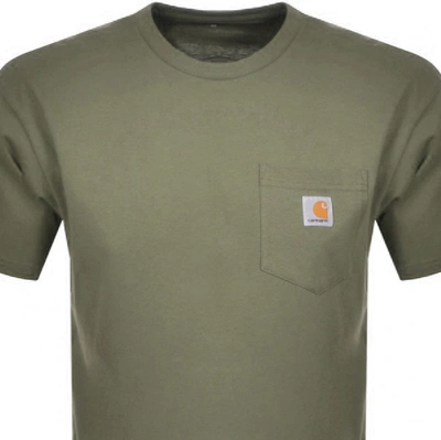 Shop Carhartt Pocket Short Sleeved T Shirt Green