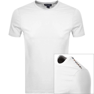 Shop Aquascutum Southport Club Check T Shirt White