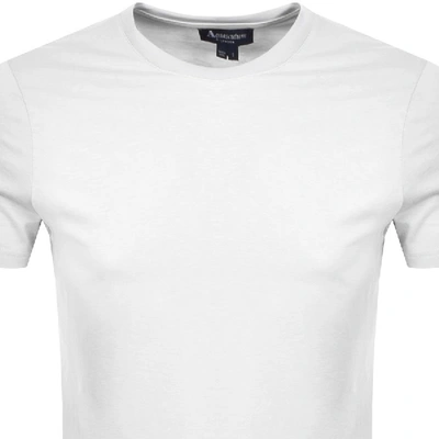 Shop Aquascutum Southport Club Check T Shirt White