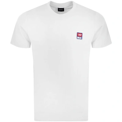 Shop Diesel T Diego Division T Shirt White