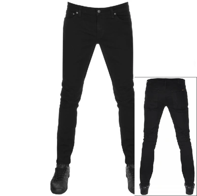 Shop Nudie Jeans Skinny Lin Skinny Jeans Black Black