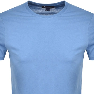 Shop Aquascutum Southport Club Check T Shirt Blue