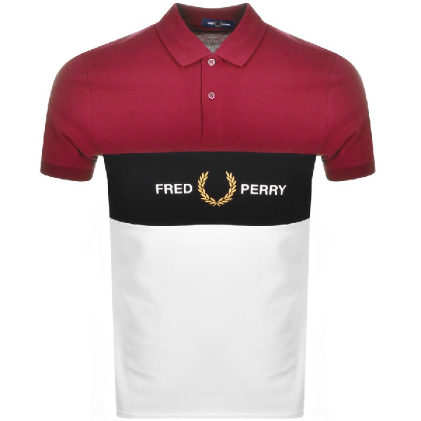 fred perry burgundy polo